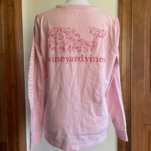 VINEYARD VINES Happy Mother’s Day Whale Filled Pink Long Sleeve T Shirt …